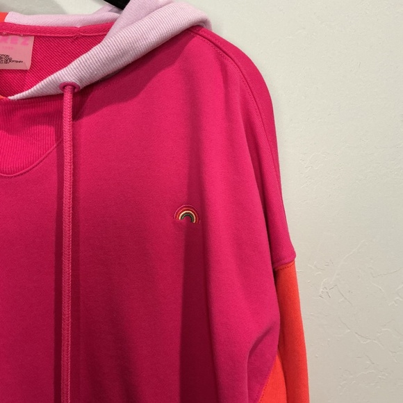 Terez Bright Colorblock Cotton‎ Hoodie-Size Medium - Picture 3 of 5